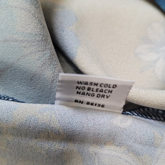 Bryn Walker Women Blouse Shirt Top Large Long Sleeve Button Floral Brown - Picture 9 of 9